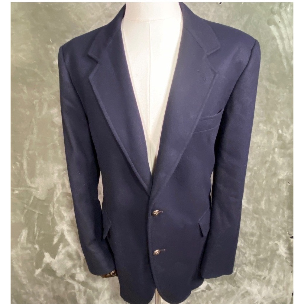 Vintage Pendleton Blazer Mens 42 Long Navy Wool Gold Button Sport Coat Usa